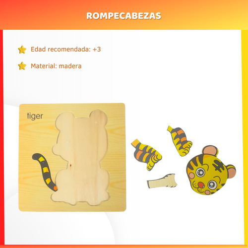 Rompecabezas Puzzle Juego De Mesa Niños Infantil Encastre 