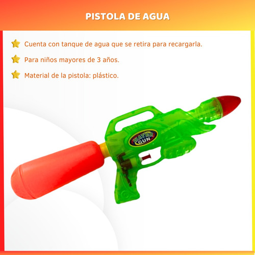 Pistola De Agua Juguete Para Pileta Lanzador Verano Niños