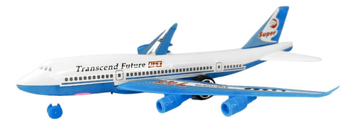 Avión Juguete Plástico A Fricción Para Niños Con Luces Led 