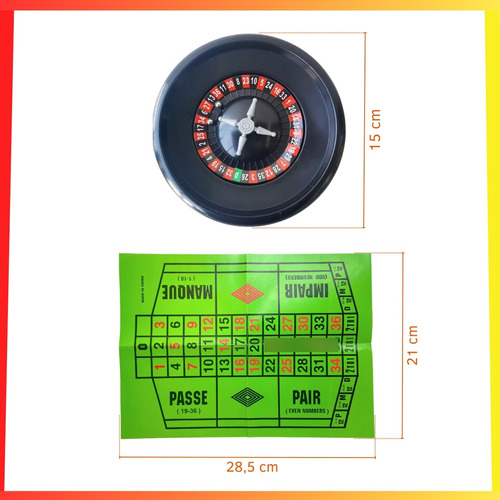 Juego De Ruleta Casino Poker Dados De Mesa En Caja Familiar 