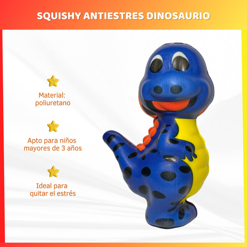 Squishy Dinosaurio Antiestrés Para Niños Apretable Juguete