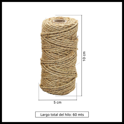 Hilo Biodegradable Grosor 1mm 60 Metros Jardinería Artesanía