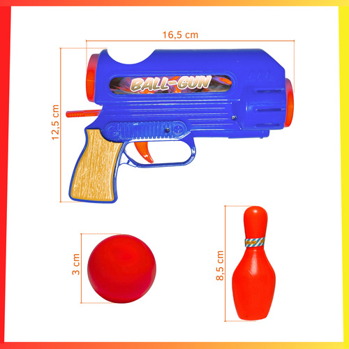 Pistola Lanza Pelotas Bowling Juguete Tiro Al Blanco Niños