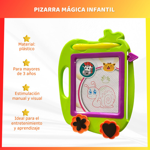 Pizarra Mágica Magnética Infantil Lápiz Jueguete Para Niños
