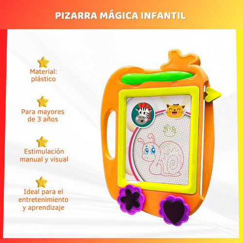 Pizarra Mágica Magnética Infantil Lápiz Jueguete Para Niños