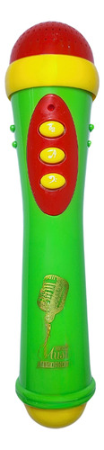 Micrófono De Juguete Plástico A Pilas Sonidos Y Luz Niños