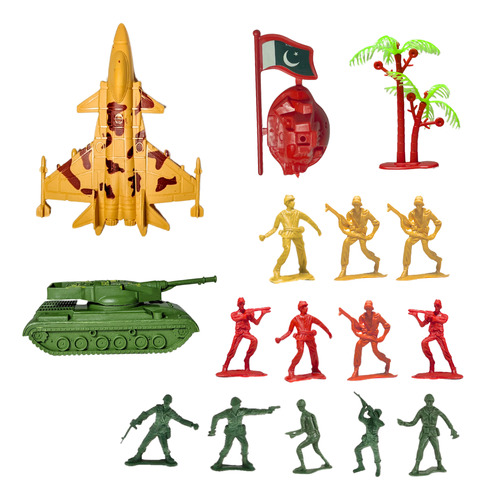 Soldaditos Guerra Juguete De Plástico Con Accesorios Niños