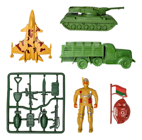 Set Soldados Combate Militar Plástico Niños Infantil Juguete