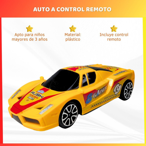 Auto A Control Remoto Juguete A Pila Plástico Niños Infantil