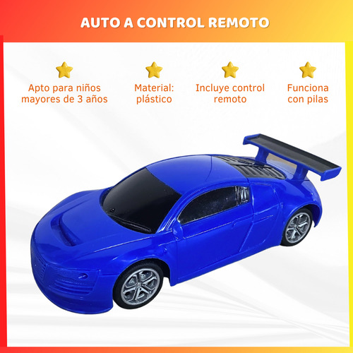 Autito A Control Remoto Pilas Vehículo De Juguete Niños