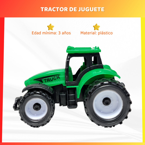 Tractor De Juguete Mini Plástico Campo Infantil Para Niños