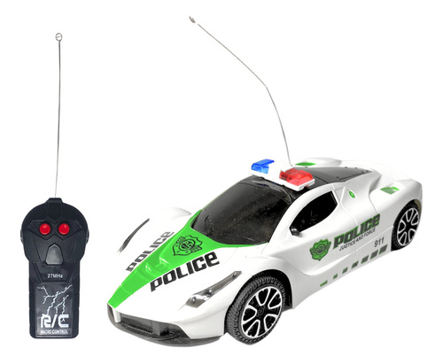Auto Policía A Control Remoto Juguete Infantil Para Niños