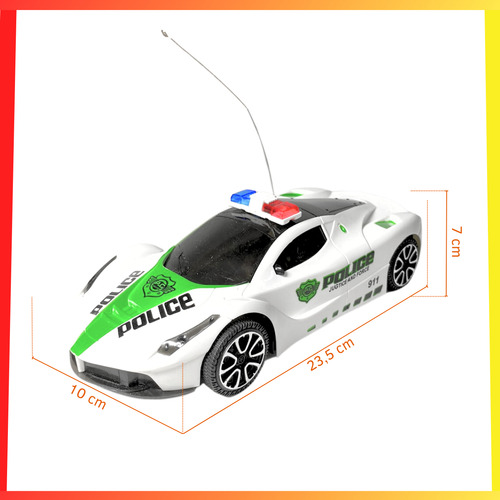 Auto Policía A Control Remoto Juguete Infantil Para Niños