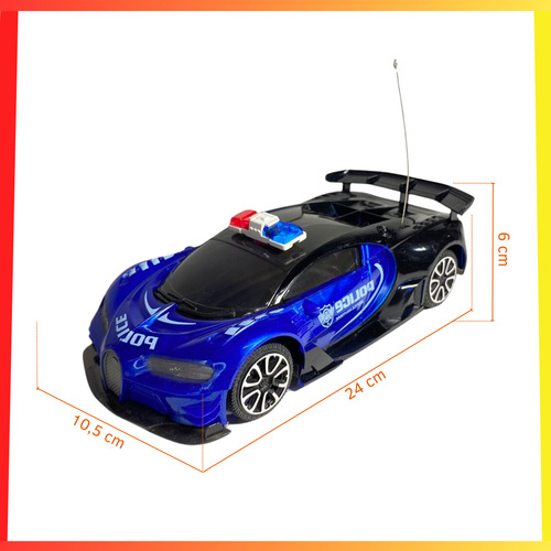 Auto Policía A Control Remoto Juguete Infantil Para Niños