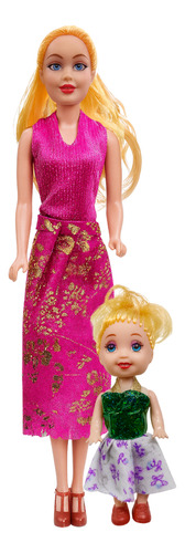 Muñeca Articulada Madre E Hija Juguete Para Niños Infantil