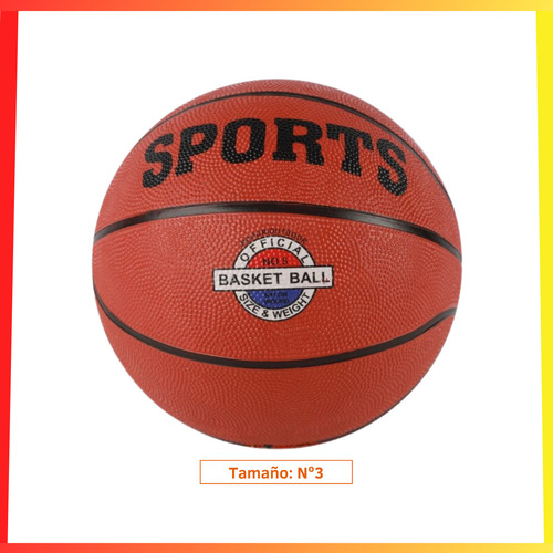 Pelota De Basquet Basket Nro 3 Tamaño 3 Goma Entrenamiento
