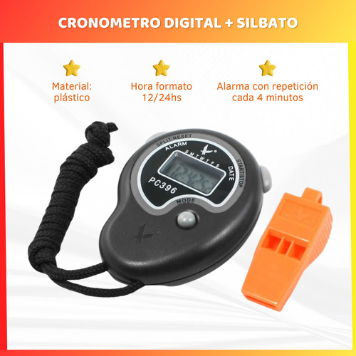 Cronómetro Digital Deporte Correa Deportivo Futbol Arbitro