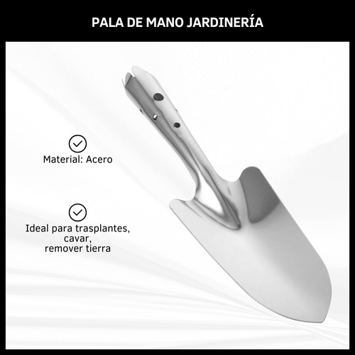 Pala De Mano Jardinería Metálica Cultivo Para Jardín Huerta