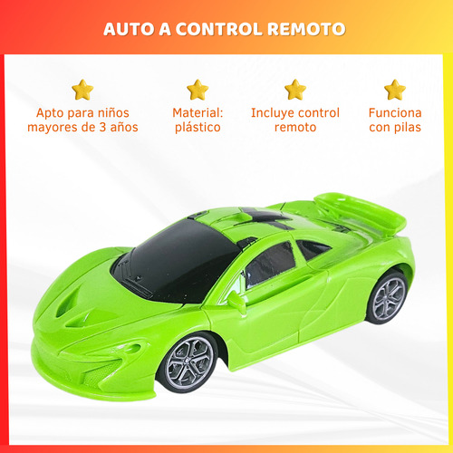 Autito A Control Remoto Pilas Vehículo De Juguete Niños