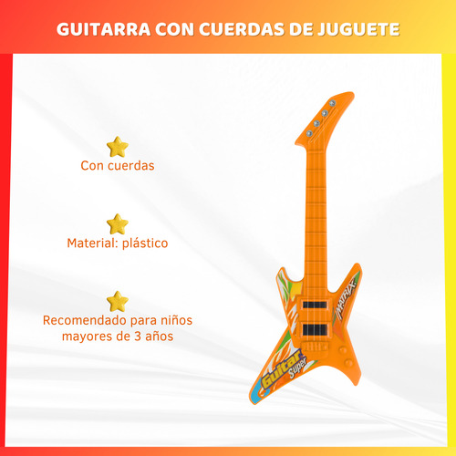 Juguete Guitarra Infantil Guitarra Eléctrica Con Cuerdas