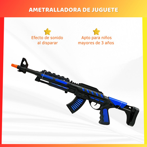 Ametralladora Pistola De Juguete Con Sonido De Disparo Niños