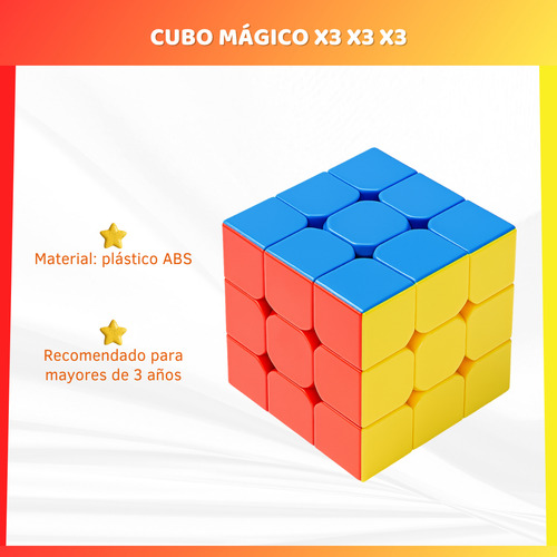 Cubo Mágico 3x3x3 Cubo Rubik Juguete Niños