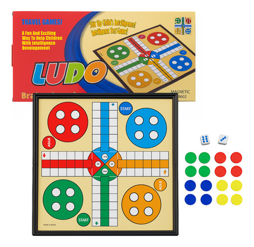 Juego De Mesa Ludo Clásico Magnético Plegable Familiar Niños