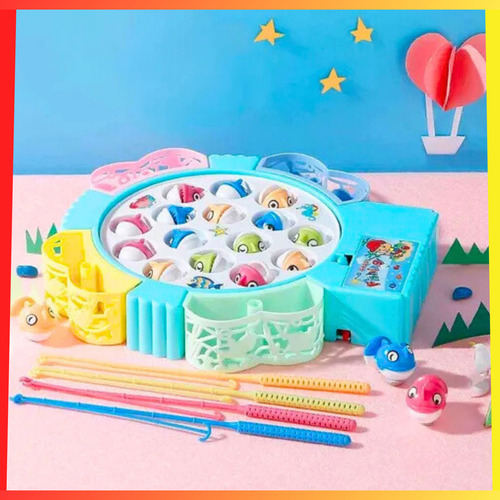 Juego De Pesca Didáctico Niños Juego De Mesa Infantil Peces