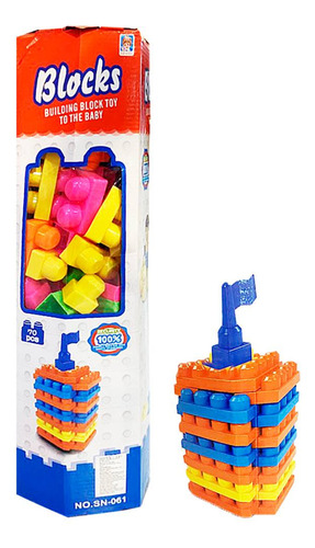 Bloques Para Armar 70 Piezas De Construcción Plástico