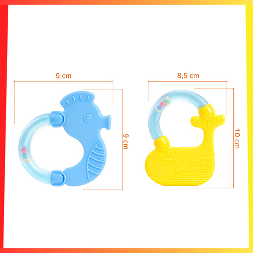 Mordillo Animalitos Para Bebés Denticion Sonajero Juguete