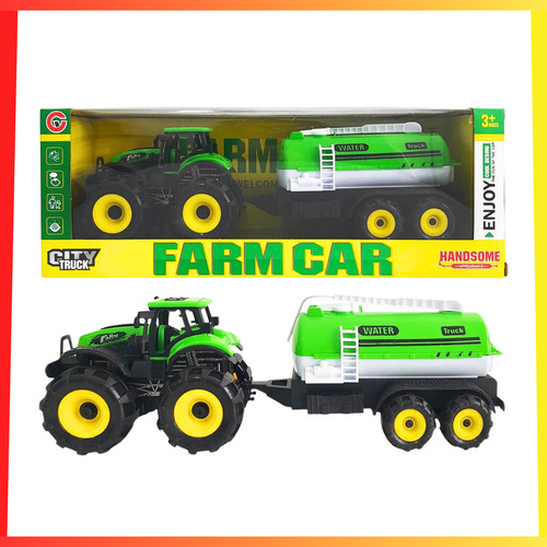 Vehículo De Juguete Tractor Niños Campo Granja Tanque Agua