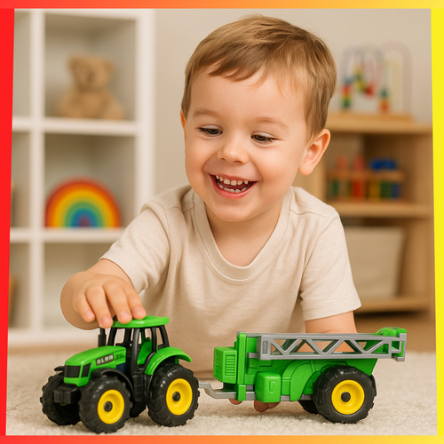 Vehículo Tractor Agrícola Juguete Niños Campo Pulverizador