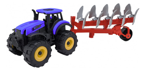 Tractor Con Arado Juguete Granja Campo Juguete A Fricción