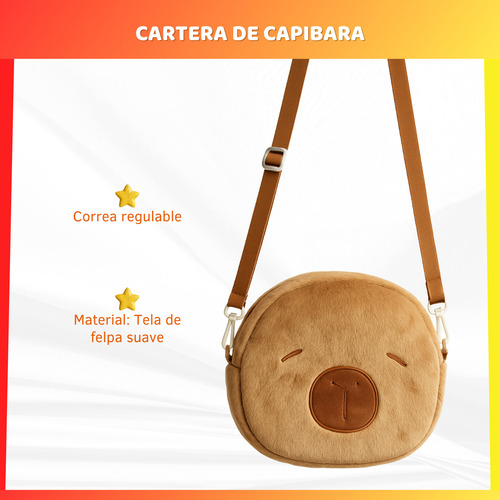 Cartera De Peluche Capibara Carpincho Infantil Capybara
