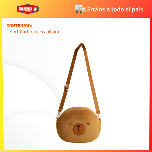 Cartera De Peluche Capibara Carpincho Infantil Capybara