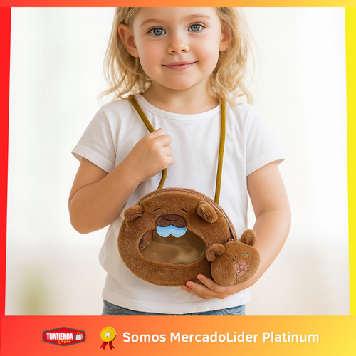 Cartera De Peluche Capibara Carpincho Capybara Infantil