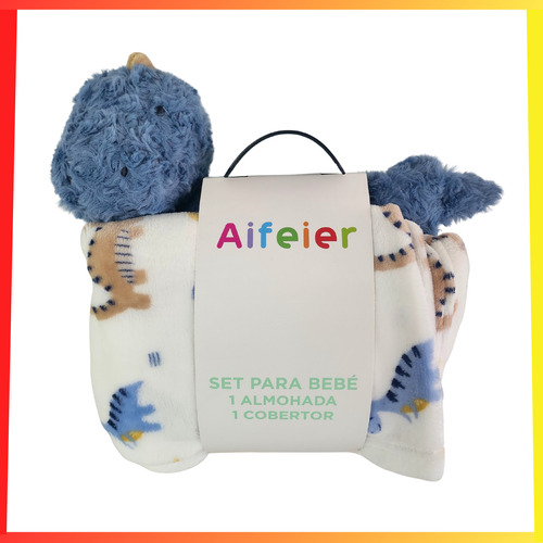 Manta Y Almohada Bebe Peluche Cuna Para Bebes Infantil