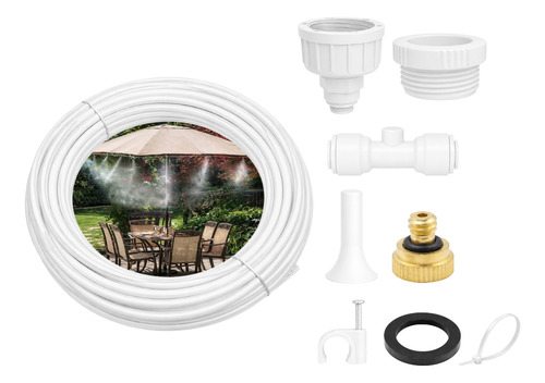 Sistema De Nebulización Refrigeración 10mts Riego Exteriores