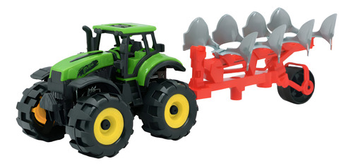 Tractor De Juguete Agrícola Con Arado Para Niños De Plástico
