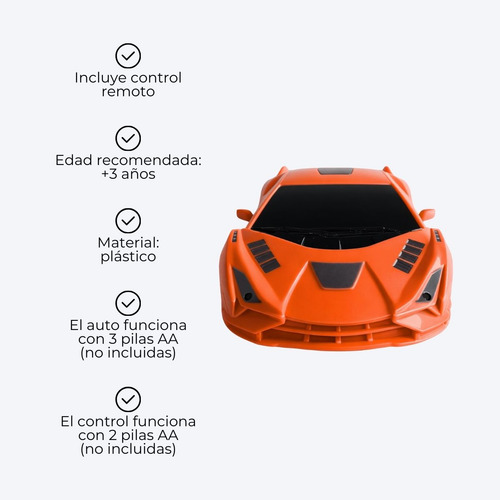 Autito A Control Remoto Vehículo De Juguete Auto Deportivo