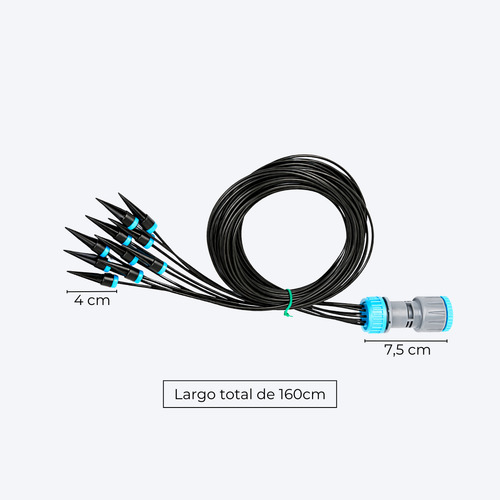 Kit Sistema De Riego 10 Piezas Con Mangueras Flexibles