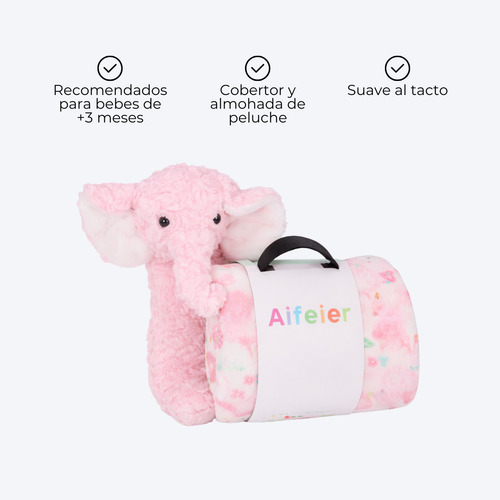 Manta Y Almohada Bebe Peluche Cuna Para Bebes Infantil