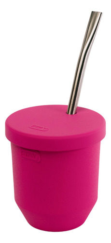 Mate Térmico Acero Inoxidable Con Tapa Silicona Y Bombilla