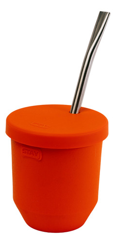 Mate Térmico Acero Inoxidable Con Tapa Silicona Y Bombilla