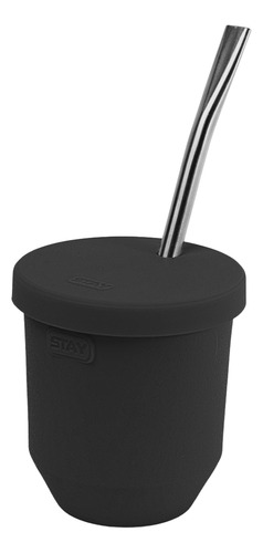 Mate Térmico Acero Inoxidable Con Tapa Silicona Y Bombilla