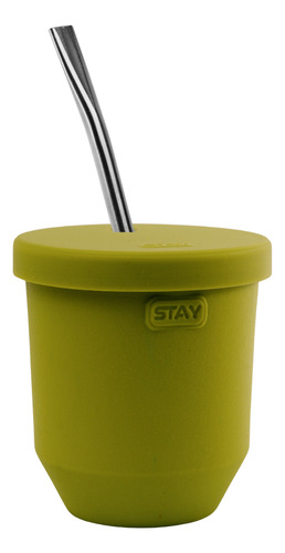 Mate Térmico Acero Inoxidable Con Tapa Silicona Y Bombilla