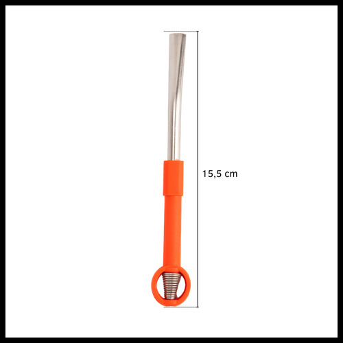 Bombilla Para Mate Acero Inoxidable Filtro Resorte Removible