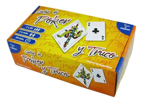 Juego De Cartas Poker Y Truco Mazo De Naipes Clásico 2 En 1