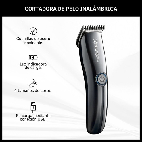 Máquina Corta Pelo Y Barba Con Accesorios Inalámbrica Usb